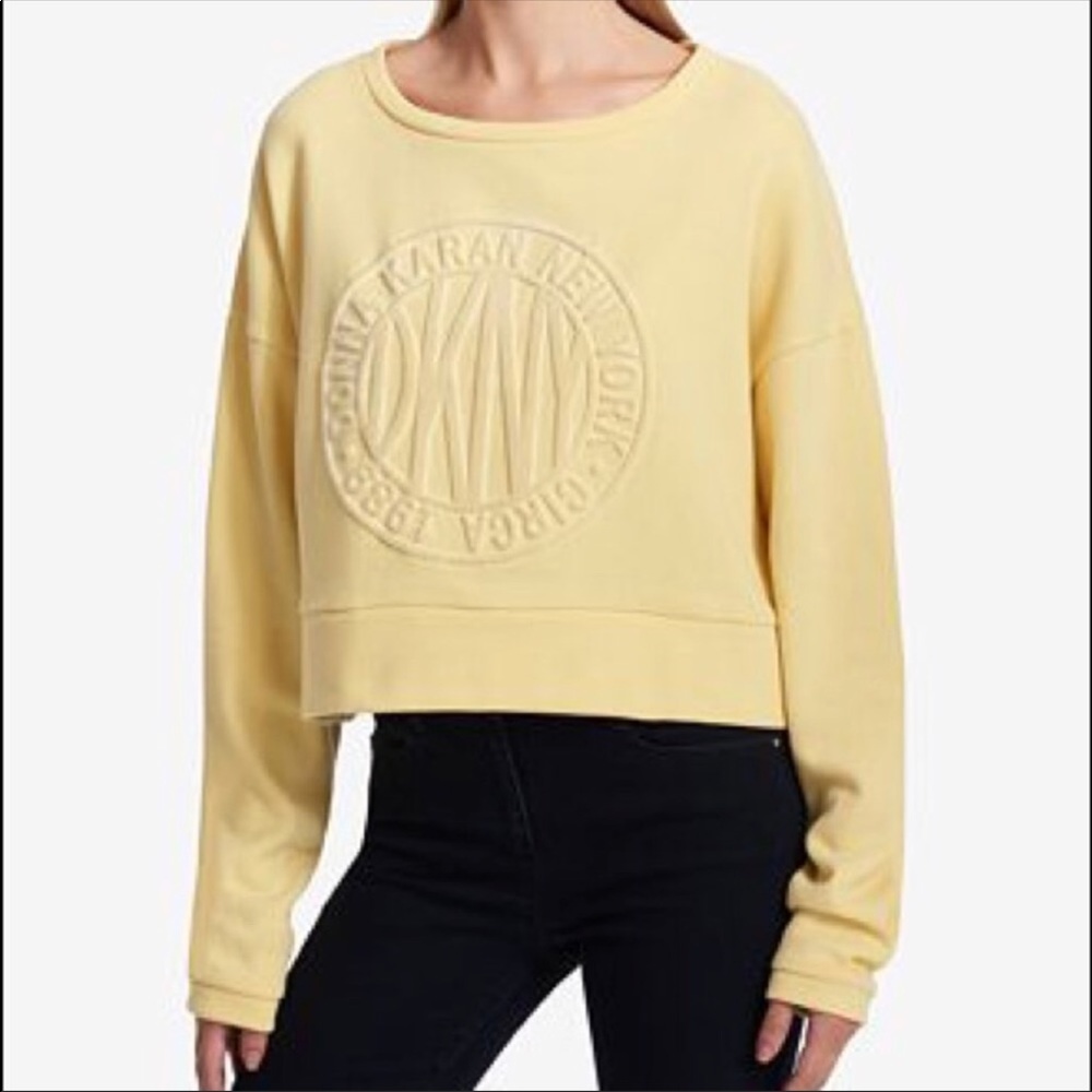 DKNY yellow sweatshirt XL